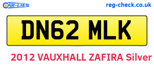 DN62MLK are the vehicle registration plates.