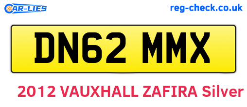 DN62MMX are the vehicle registration plates.