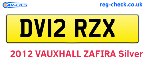 DV12RZX are the vehicle registration plates.