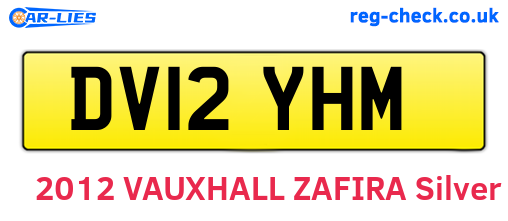 DV12YHM are the vehicle registration plates.