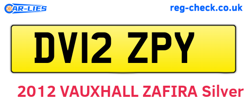 DV12ZPY are the vehicle registration plates.