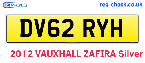 DV62RYH are the vehicle registration plates.