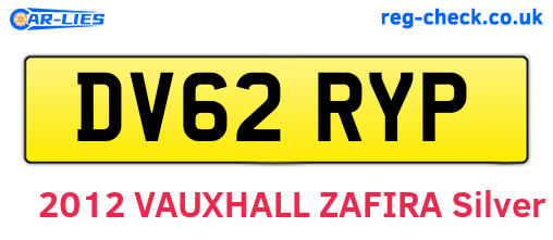 DV62RYP are the vehicle registration plates.