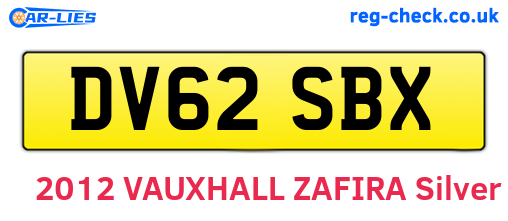 DV62SBX are the vehicle registration plates.