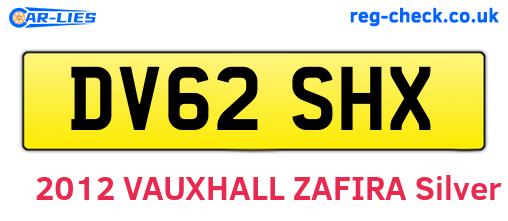 DV62SHX are the vehicle registration plates.