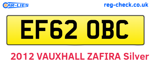 EF62OBC are the vehicle registration plates.