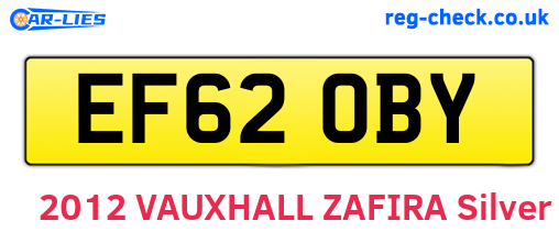 EF62OBY are the vehicle registration plates.