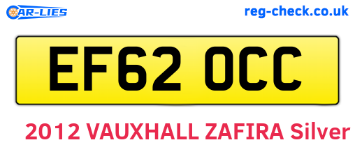 EF62OCC are the vehicle registration plates.