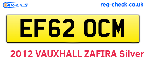 EF62OCM are the vehicle registration plates.