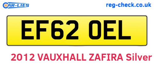 EF62OEL are the vehicle registration plates.
