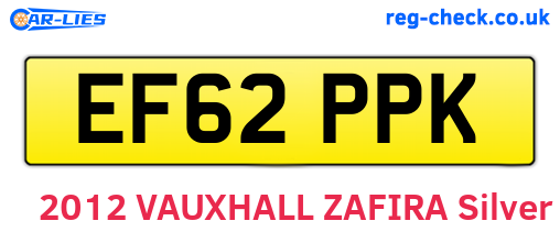 EF62PPK are the vehicle registration plates.