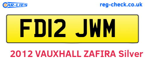 FD12JWM are the vehicle registration plates.