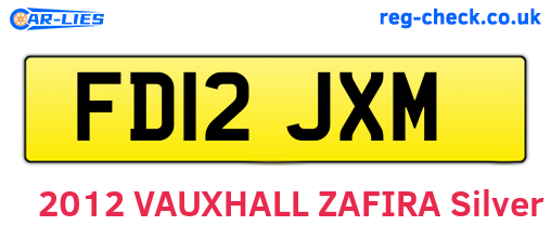 FD12JXM are the vehicle registration plates.