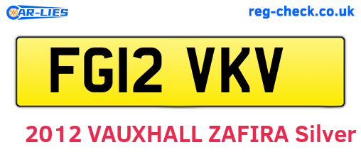 FG12VKV are the vehicle registration plates.