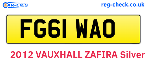 FG61WAO are the vehicle registration plates.