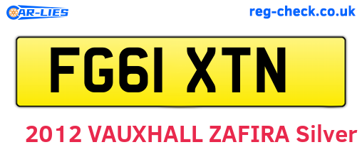 FG61XTN are the vehicle registration plates.