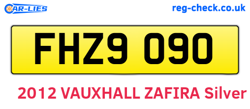 FHZ9090 are the vehicle registration plates.