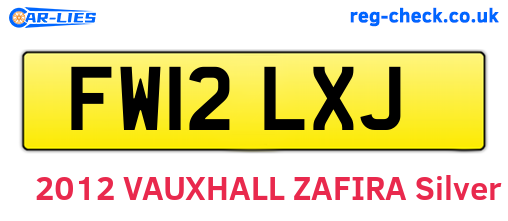 FW12LXJ are the vehicle registration plates.