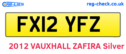 FX12YFZ are the vehicle registration plates.