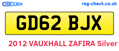 GD62BJX are the vehicle registration plates.