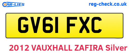 GV61FXC are the vehicle registration plates.
