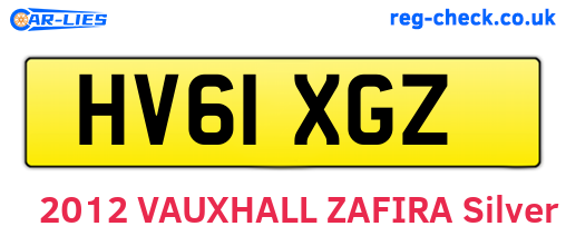 HV61XGZ are the vehicle registration plates.