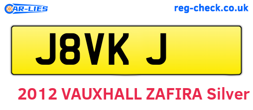 J8VKJ are the vehicle registration plates.
