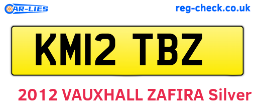 KM12TBZ are the vehicle registration plates.