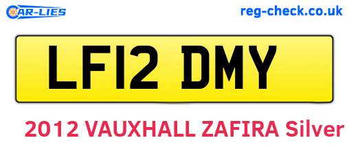 LF12DMY are the vehicle registration plates.