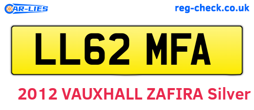 LL62MFA are the vehicle registration plates.