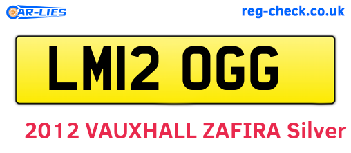 LM12OGG are the vehicle registration plates.
