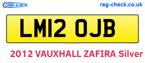LM12OJB are the vehicle registration plates.