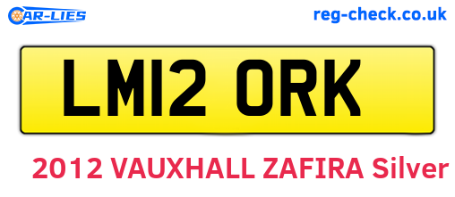 LM12ORK are the vehicle registration plates.