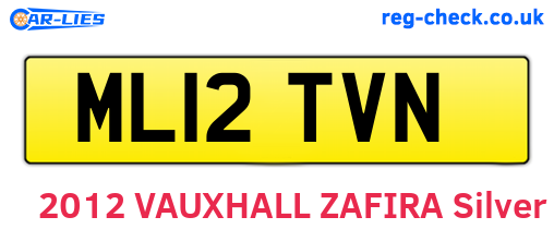 ML12TVN are the vehicle registration plates.