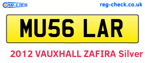 MU56LAR are the vehicle registration plates.