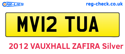 MV12TUA are the vehicle registration plates.