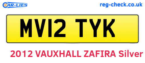 MV12TYK are the vehicle registration plates.