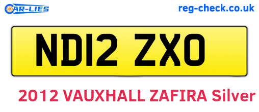 ND12ZXO are the vehicle registration plates.