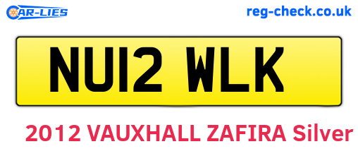 NU12WLK are the vehicle registration plates.