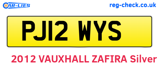 PJ12WYS are the vehicle registration plates.