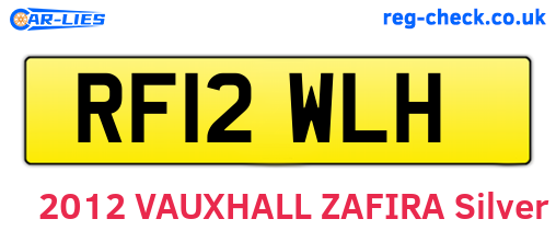RF12WLH are the vehicle registration plates.
