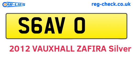 S6AVO are the vehicle registration plates.
