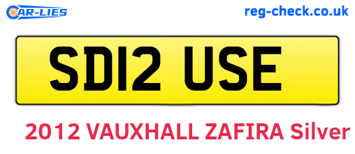 SD12USE are the vehicle registration plates.
