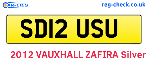 SD12USU are the vehicle registration plates.