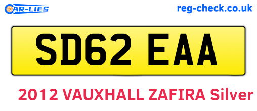 SD62EAA are the vehicle registration plates.