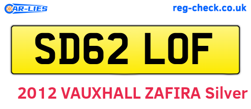 SD62LOF are the vehicle registration plates.