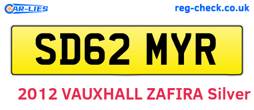 SD62MYR are the vehicle registration plates.