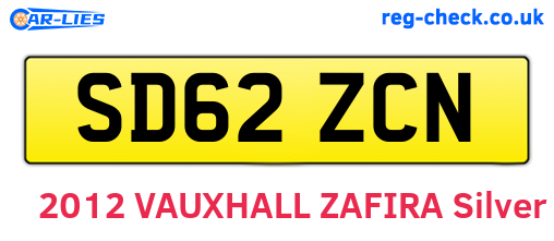 SD62ZCN are the vehicle registration plates.