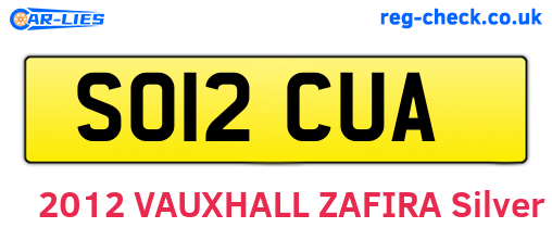 SO12CUA are the vehicle registration plates.