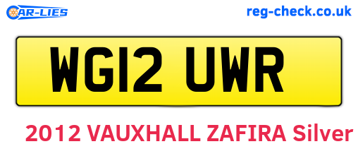 WG12UWR are the vehicle registration plates.